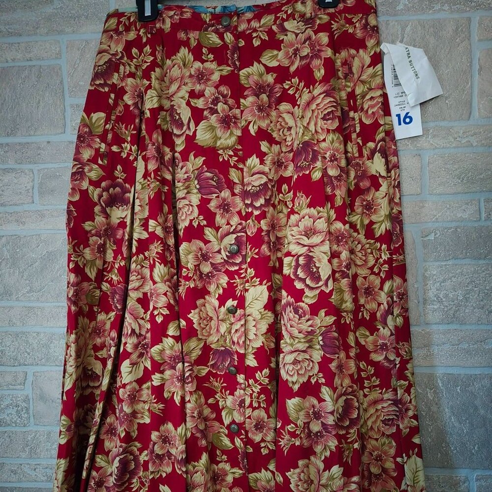 2 skirts Vintage Liz sport floral cottagecore long skirt NWT size 16